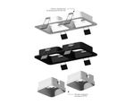 Корпус светильника встраиваемый для насадок 70*70mm C7905 SWH белый песок 180*90*H32mm MR16 GU5.3