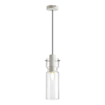 5057/1B PENDANT ODL24 459 белый/прозрачный/металл/стекло Подвес E27 1*40W SCROW