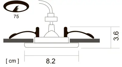 Точечный встраиваемый светильник Arte Lamp AQUA A5440PL-1AB, 1хGU10