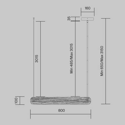 Подвесной светильник Frostum 2700-4000К 20Вт MOD439PL-L20BSK. TM Maytoni