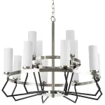 723125 Люстра FLUME 12х40W E14 ЧЕРНЫЙ МАТОВЫЙ/НИКЕЛЬ Lightstar