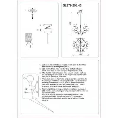 SL379.203.45 Люстра подвесная ST-Luce Медный/Белый LED 45*0,5W 3500K