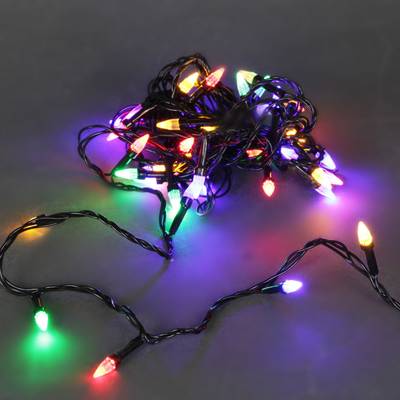 A-425 гирлянда светодиодная 4.5м, провод черного цвета, 50LED