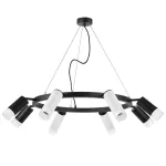LR0188643741 Люстра RULLO 8х50W GU10 ЧЕРНЫЙ/БЕЛЫЙ (571018+214486-4+214437-4+202431-8)