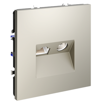 VLS060703 Розетка телевизионная встраиваемая VOLTUM S70 TV+RJ45 кат. 6, (кашемир). (ТМ Maytoni)