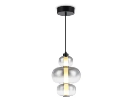 Светильник светодиодный подвесной LH11057 BK/SM черный/дымчатый 18W 3000K D230*350