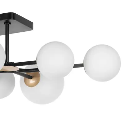 815380 Люстра CROCO 8х40W E14 ЧЕРНЫЙ МАТОВЫЙ/ЗОЛОТО Lightstar