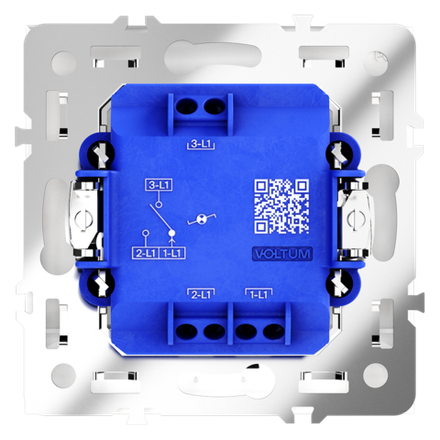 VLS010403 Проходной переключатель встраиваемый VOLTUM S70 одноклавишный с подсветкой 10А, (кашемир) (ТМ Maytoni)