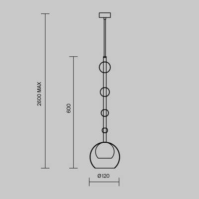 Подвесной светильник Ros GU10х1, MOD227PL-01BS. TM Maytoni