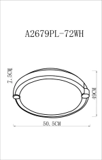 Потолочный светильник Arte Lamp BISCOTTI A2679PL-72WH, 1хLED