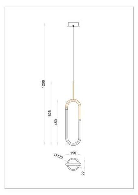 Подвесной светильник Arte lamp LUMINO A2233SP-20GO, 1хLED