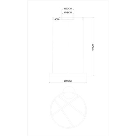 Подвесная люстра Arte lamp RICCO A1874SP-32BK, 1хLED
