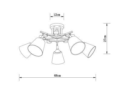 Потолочная люстра Arte Lamp GLASSY A5078PL-5BK, 5хE27