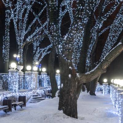 Светодиодная гирлянда ARD-STRING-CLASSIC-10000-WHITE-100LED-MILK-FLASH White (230V, 7W) (Ardecoled, IP65)