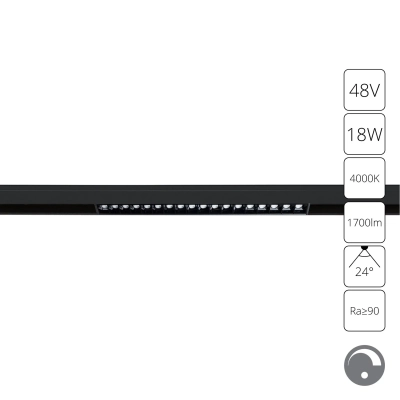 Магнитный трековый светильник Arte Lamp LINEA 0.1-10V A4685PL-1BK, 1хLED