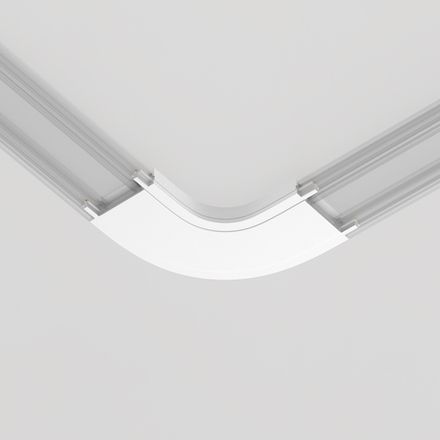 Конектор питания полукруглый Radity белый, TRA084CR-11W. TM Maytoni