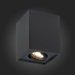 ST109.407.01 Светильник потолочный Мат. черный GU10 1*50W  L100xW100xH123 220V Без ламп