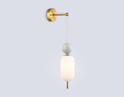 Светильник настенный LH53108 BS/GR/FR латунь/серый/белый матовый G9 max 28W 100*200*570