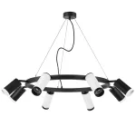 LR01886437467 Люстра RULLO 8х50W GU10 ЧЕРНЫЙ/БЕЛЫЙ (571018+214486-4+214437-4+203436-4+203437-4)
