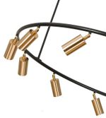 07615-12 Люстра Кайко черный/бронза d120 h20-80 GU10 12*5W