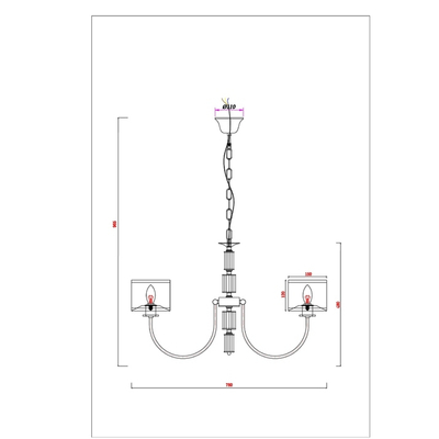 Подвесная люстра Arte Lamp ATTORE A4092LM-5CC, 5хE14
