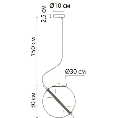 Подвесной светильник Arte Lamp HOLLY A3230SP-1PB, 1хLED