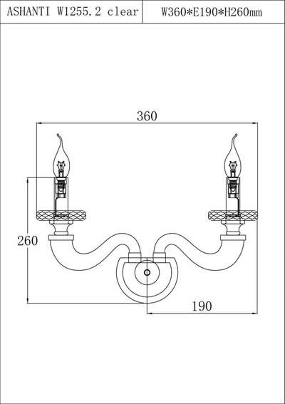 Бра Lucia Tucci ASHANTI W1255.2 clear