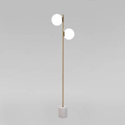 Напольный светильник со стеклянным плафоном 01158/2 латунь