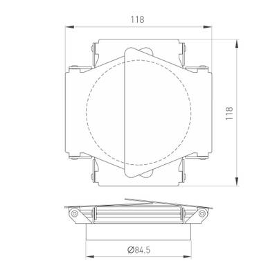 Шторки кашетирующие LGD-BARNDOORS-R85 (BK) (Arlight, Металл)