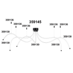 359136 KONST NT23 087 черный Подвесной комплект с 1,5 метровым тросом IP20 RAMO