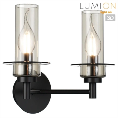 6555/2W CLASSI LN26 100 черный/дымчатый/металл/стекло Бра E14 2*40W 220V MADONNA