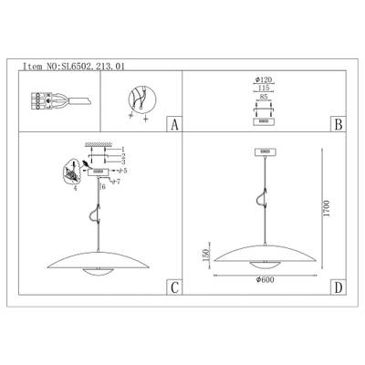 SL6502.213.01 Светильник подвесной ST-Luce Золотистый,Черный/Золотистый LED 1*40W 3000K