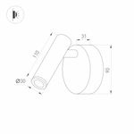 Светильник SP-BED-NB-R90-3W Warm3000 (BK, 20 deg, 230V) (Arlight, IP20 Металл, 3 года)