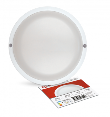 Светильник светодиодный СПП 2040-КРУГ 20Вт 4000К IP65 1800лм 155мм герметичный IN HOME 4690612044903