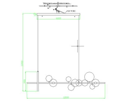 09408-10,19 Люстра Иона черный w120*28 h200 G9 50W+Led 17W (4000K) (Led лампы в комплекте 4000К)