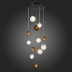 SL1183.543.12 Светильник подвесной ST-Luce Латунь/Черный, Белый G4 12*5W