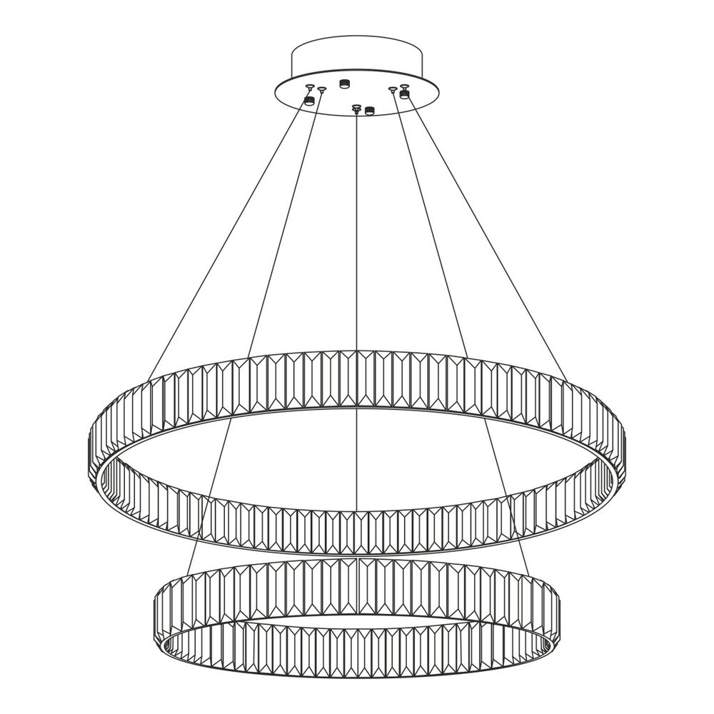 Citilux Чезаре CL338281 LED Люстра хрустальная с пультом Хром