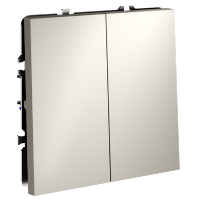 VLS020503 Перекрестный переключатель встраиваемый VOLTUM S70 двухклавишный 10А, (кашемир). (ТМ Maytoni)