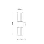 Уличный настенный светильник Arte lamp SEGINUS A6515AL-2BK, 2хE27