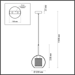 4939/1 PENDANT ODL22 401 античн.бронза/металл/прозрачный/стекло Подвес E27 1*40W CLOCKY