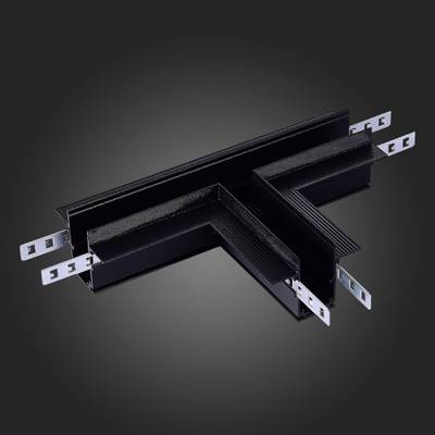 ST007.499.12 Коннектор T-образный для встраиваемого магнитного шинопровода под ГКЛ 12мм ST-Luce Черный