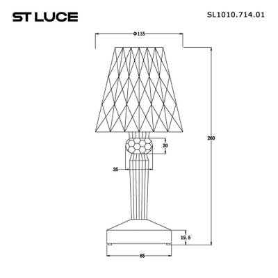 SL1010.714.01 Прикроватная лампа ST-Luce Синий/Синий LED 1*3W 3000K/4000K/6000K