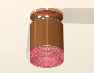 Комплект накладного светильника с композитным хрусталем XS7404142 SCF/PPG/PI кофе песок/золото розовое полированное/розовый MR16 GU5.3 (N7930, C7404, N7193)