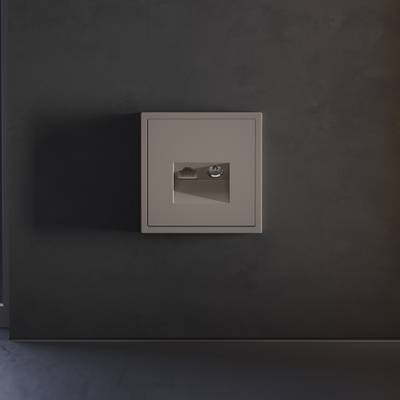 VLS002714 Накладка для розетки TV+RJ45 кат. 6, S70 (капучино). (ТМ Maytoni)