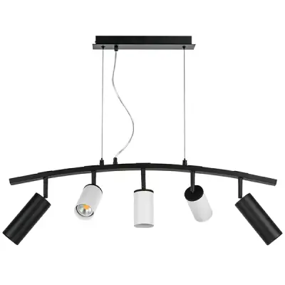 LR735872363 Люстра RULLO 5х50W GU10 ЧЕРНЫЙ/БЕЛЫЙ (571735+214436-3+214487-2)