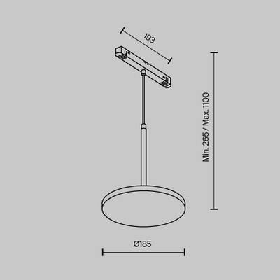 Трековый светильник Plato Exility 3000K 15Вт 120°, TR123-2-15W3K-B. TM Maytoni