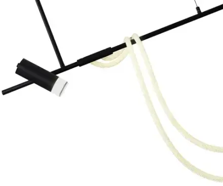 08039K-120A,19 Подвес диммируемый Кайли черный L120 h120 Led 40W+GU10 1*10W (4000K) с пультом ДУ