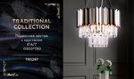 Подвесная люстра с хрусталем TR5297/7 DCH/GD черный хром/золото E14/7 max 40W D500*780