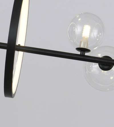 09408-10,19 Люстра Иона черный w120*28 h200 G9 50W+Led 17W (4000K) (Led лампы в комплекте 4000К)