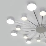 Потолочный светодиодный светильник с пультом управления 90242/16 хром